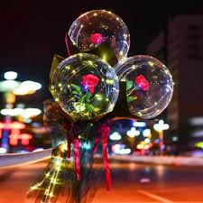$15.19 enchanted red rose flower in balloon led light xmas wedding valentine's day gift. Led Light Transparent Balloon With Rose Flower Bouquet Led Luminous Bobo Balloon China Christmas Gift And Party Items Price Made In China Com