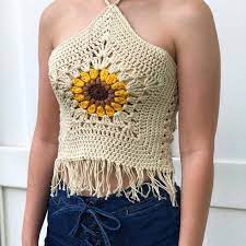 Free vintage rose machine embroidery design $0.00 The Helia Crop Top Pdf Digital Download Crochet Pattern Etsy Crochet Top Pattern Crochet Halter Top Pattern Crochet Halter Tops