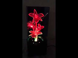 Vintage fiber optic color changing flower lamp with clock 1980'sfrom. Fiber Optic Flower Music Box Youtube