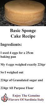 Basic Sponge Cake Simple Italian Sponge Recipe Sponge Cake Recipes Basic Sponge Cake Recipe Cake Recipes