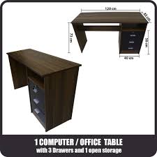 Since the cabinet is not so high, the light also seeks over. Cabinet Office Computer Study Table With 1 Drawer Perfect For Home Office Shopee Philippines
