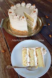 Vanilla Layer Cake With Almond Filling And Coffee Buttercream Coffee Buttercream Cake Layer Cake