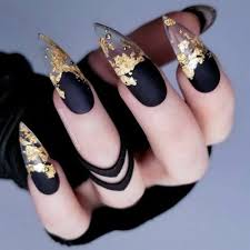 Black And Gold Nails Coffin 40 Top Amazing Gel Nails Art Of 2019 Page 32 Of 41 Black Gold Nails Black Nail Art Gold Nail Art