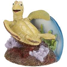 Marlin well, you know what, if i ever meet a sea turtle, i'll ask him. Penn Plax Finding Nemo Crush The Turtle Back Flipping Aquarium Ornament 4 Inch Walmart Com Walmart Com