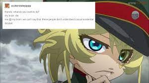 Saga Of Tanya The Evil Tumblr Tanya The Evil Evil Meme Evil Anime