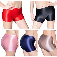 Plus Size Women Opaque Wet Look Leggings Shiny Satin Panties Gym Fitness  Shorts | eBay