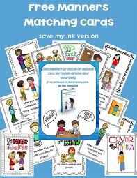 Montessori Monday Free Grace And Courtesy Printable Manners Matching Cards Manners Preschool Manners For Kids Teaching Manners