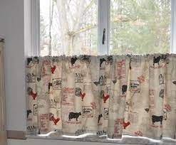 Boho retro printed curtains country kitchen window curtain bathroom doorway new. Farmhouse Cafe Curtains Country Farm Curtains Kitchen Etsy