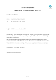 I compose this letter to announce the proper retirement from hatch library as reference librarian, successful february 15. Inter Memo Retirement Party Invitation Templates At Allbusinesstemplates Com