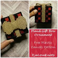 Over 150 free plastic canvas projects and designs. Plaid Gift Box Ornament Free Plastic Canvas Pattern Eyeloveknots