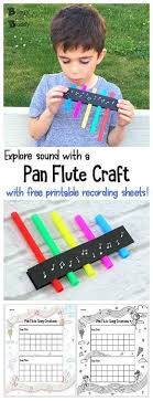 Homemade Pan Flutes For Kids With Free Printable Recording Sheet Buggy And Buddy Music Instruments Kids Pan Flute Homemade Musical Instruments