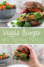 Portobello Burger Mit Blumenkohl Pattys Und Avocado We Go Wild Rezept Portobello Burger Pilz Burger Lecker Burger