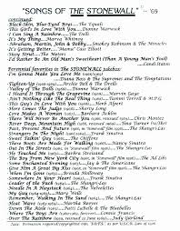 Honky tonk women by the rolling stones • #3: Songs Of The Stonewall Club 1966 1969 By Willson Lee Henderson