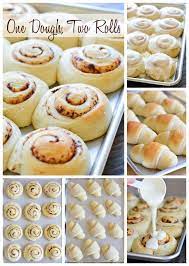 Seperate crescent rolls into triangles. 1 Dough Crescent Rolls Cinnamon Rolls