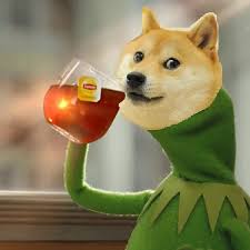 The meme typically consists of a picture of a shiba inu dog accompanied by multicolored text in comic sans font in the foreground. Doge Drinking Tea Meme Generator Imgflip