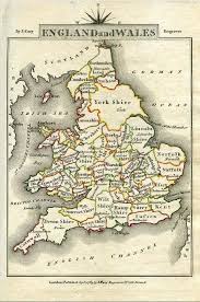 This map shows cities, towns, rivers, airports, railways, highways, main roads and secondary roads in southern england. England Wales County Map By John Cary 1790 Reproduction