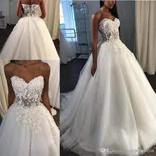 Wenn du jemals auf der suche nach einem brautkleid warst, weißt du wahrscheinlich, welche. Grosshandel Sexy Durchsichtig Brautkleider Liebsten Spitze Appliques Eine Linie Brautkleid Lace Up Tull Sweep Zug Gunstige Hochzeitskleid Von Sexypromdress 90 53 Auf De Dhgate Com Dhgate