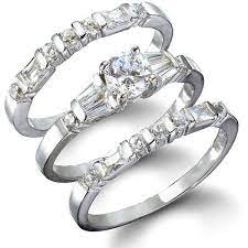 Lily S Faux Diamond Cz Wedding Ring Set Found On Polyvore Cz Wedding Ring Sets Antique Engagement Ring Settings Engagement Rings Affordable