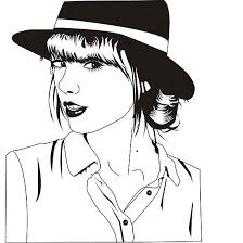 Black And White Vector Art Anime Vector Taylor Swift Black And White By Cyra26 Vector Art Black And White Drawings