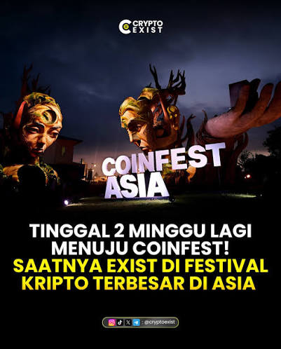 UDAH FIX! Coinfest Asia 2026 resmi digelar di Bali, 20–21 Agustus 2026!  Festival kripto terbesar di Asia ini bakal ngumpulin pelaku Web3,  blockchain, game, hingga startup digital dari seluruh dunia. Catat  tanggalnya