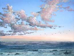 Sunset painting forest clouds oregon sisters three wilderness steve terrill usa print background imgc photographic poem allpostersimages 2244 emerging merging. Sunset Clouds Study The Jeffrey Hull Gallery Original Paintings Watercolors Lithographs Giclee Cannon Beach Oregon