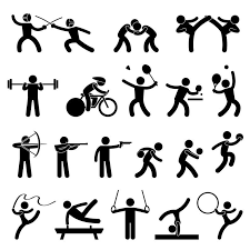 The sports pictograms of the olympic summer games from tokyo 1964 to rio 2016. Indoor Sport Games Fencing Judo Karate Taekwondo Weightlifting Etsy In 2021 Indoor Sports Games Indoor Sports Pictogram