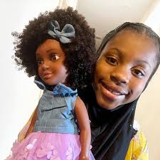 Beautiful Curly Me Bella 18 inch Natural Curly Hair Black Doll, Medium