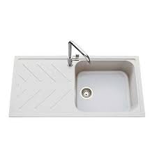 Evier Granit Blanc Luisina Arpege 1 Grand Bac 1 Egouttoir Evier But