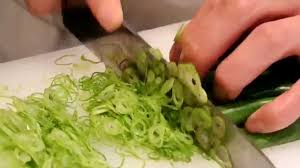 Hold the onion by the root end, and avoid cutting through it.7 x research source here is how thick you should cut the pieces based on different cooking terms:8 x research source. Japanese Knife Skills How To Cut Spring Onions Youtube