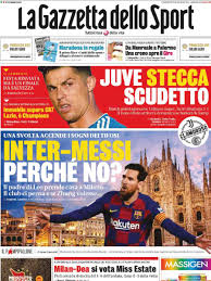 Tidningen gazzetta dello sport har spekulerat i hur truppen ser ut och släppt. Messi Pai Do Atleta Compra Imovel Em Milao Imprensa Sonha Com Argentino Na Inter