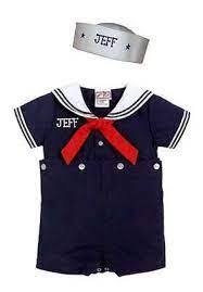 Baby Boys Sailor Suit Outfit Nautical Personalized Free 3 Months To 4 Toddler Boys Summer Outfits Sailor Baby Kids Outfits