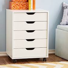 Sleek file cabinet has a metallic charcoal finish. Office Furniture File Cabinet Home White 5 Drawers Wheels Modern Wood Vertical Organizer Filing Cabinet Drawer Filing Cabinet Office Furniture File Cabinets