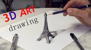 Paris Eiffel Tower 3d Drawing Solidarite Youtube