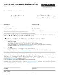 Fillable Online Sparda N Vereinbarung Ber Das Spardanet Banking Sparda Bank Sparda N Fax Email Print Pdffiller
