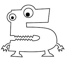 There are two icons above the free number five coloring page. Number 5 Coloring Page Babadoodle
