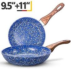 Amazon Com Michelangelo Nonstick Frying Pans Granite Frying Pans With Stone Derived Coating Stone Fry P In 2020 Fry Pan Set Best Non Stick Pan Kitchen Cookware Sets