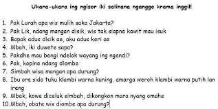 Krama inggil yaiku krama kang duweni basa alus lan damel bahasa wong enom damel wong tua. Kalimat Krama Inggil Nasi