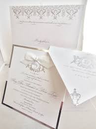 Versailles Wedding Invitation In Silver With Hanging Crystal Xo Embellishments Custom Designed Invitations Wedding Invitations Invitations