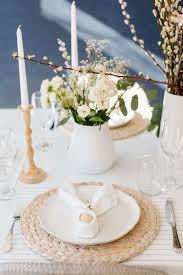 Set a romantically rustic scene with a color palette of burlap, white, cream, sage and olive. Spring Table Setting Decorating Ideas Art Of Everyday Living