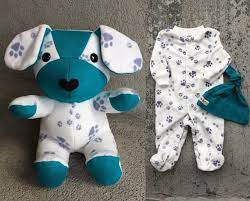 Keepsake Memory Puppy Dog Stuffed Animal Upcycled From Your Sewing Stuffed Animals Hospital Blankets Baby Memories