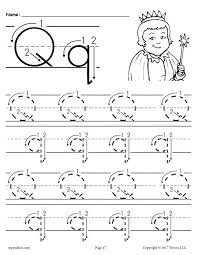 Printable Letter Q Tracing Worksheet With Number And Arrow Guides Letter Q Worksheets Tracing Worksheets Printable Alphabet Worksheets