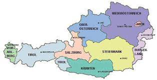 Österreich karte für die wand 100 x 70 cm und karte der skigebiete österreichs. Bundeslander Karte Orte In Osterreich De