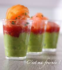 C Est Ma Fournee Verrines D Avocat Chutney De Pamplemousse Au Gingembre Saumon Fume Verrine Avocat Saumon Fume Recettes D Amuse Gueules