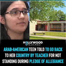 HU Staff: Deja Monet @dejvmonet A Michigan teen, Danielle Khalaf, 14, says  her teacher told her to “go back to her country” after she chose not to  stand for the Pledge of
