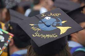 Just Keep Swimming Unh14 Graduation Cap Disney Graduation Cap Dory Graduation Cap
