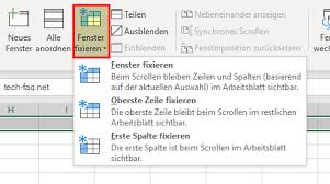 Excel Zeile Fixieren Zeilen Und Spalten Einfrieren Tech Faq