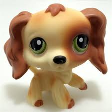 New listingauthentic littlest pet shop #748 cocker spaniel dog yellow white ears blue eyes. Pet Shop Lps Toys 748 Cream Tan Cocker Spaniel Littlest Dog Flower Star Eyes Rare Animal Toys Kids Gift Original Free Shipping Action Toy Figures Aliexpress