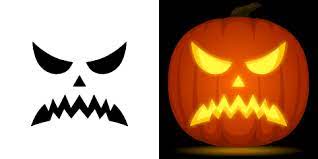 Free Angry Pumpkin Stencil Pumpkin Stencil Pumpkin Face Carving Pumpkin