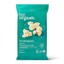 In a social gathering no one wants to be a rude guest. Sea Salt Organic Popcorn 5oz Good Gather Popcorn Packaging Sea Salt Popcorn Food Packaging Design
