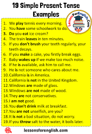 To state facts or general truths to express habits or customs to relate future plans (often regarding programs and timetables) 19 Simple Present Tense Examples Lessons For English